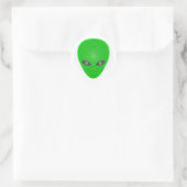 Alien Head Mind Kontrolle Runder Aufkleber (Tasche)