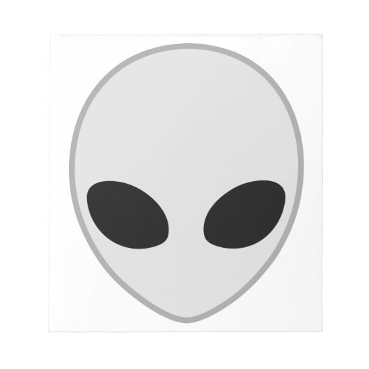 Alien Head Notizblock (Vorderseite)