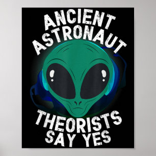 Alien Head of Ancient Astronaut Theorists sagen Ja Poster