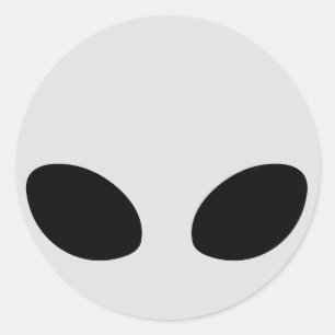 Alien Head Runder Aufkleber