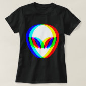Alien Head Trippy Vaporwave Techno Rave EDM Music T-Shirt (Design vorne)