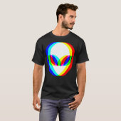 Alien Head Trippy Vaporwave Techno Rave Edm Music T-Shirt (Vorne ganz)