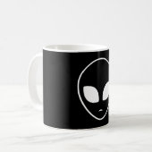 Alien Head Ufo Außerirdischen Space Area 51 Funny Kaffeetasse (Vorderseite Links)
