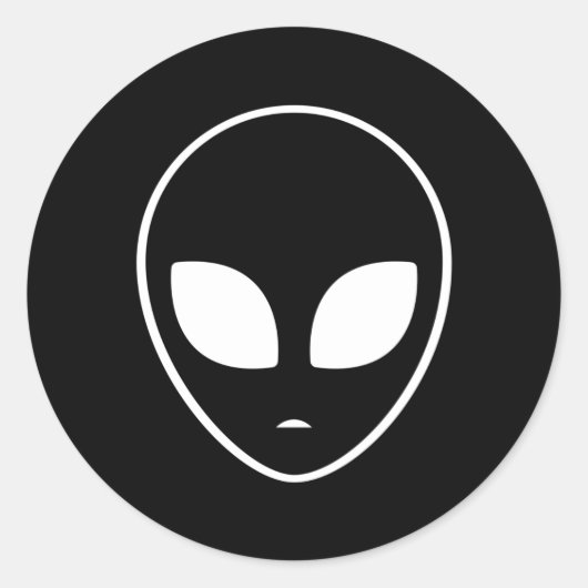 Alien Head Ufo Außerirdischen Space Area 51 Funny Runder Aufkleber (Vorderseite)