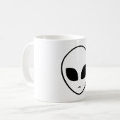 Alien Head Ufo Außerirdischen Space Area 51 Gesche Kaffeetasse (Vorderseite Links)