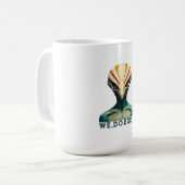 Alien Head - wir existieren Kaffeetasse (Vorderseite Links)