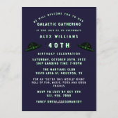 Alien Heads 40th Birthday Party Einladung (Rückseite)