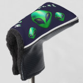 Alien Heads "We Are Here" Golf Headcover (3/4 Vorderseite)