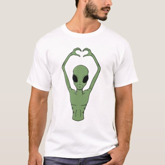 Alien Heart Pose T-Shirt (Vorderseite)