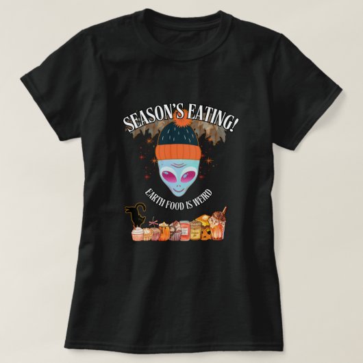 👽 Alien Herbst-Fest T-Shirt (Design vorne)