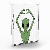 Alien-Herz-Pose Fotoblock (Links)