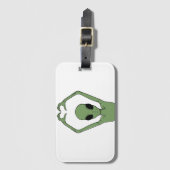 Alien-Herz-Pose Gepäckanhänger (Vorderseite Vertikal)