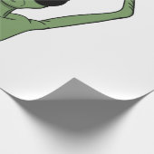 Alien-Herz-Pose Geschenkpapier (Ecke)