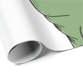Alien-Herz-Pose Geschenkpapier (Rolleneckpunkt)