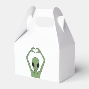 Alien-Herz-Pose Geschenkschachtel