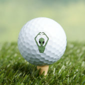 Alien-Herz-Pose Golfball (Insitu T-Shirt)