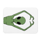 Alien-Herz-Pose Magnet (Horizontal)