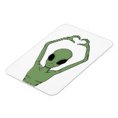Alien-Herz-Pose Magnet (Linke Seite)