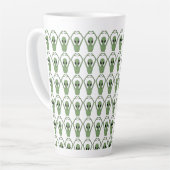 Alien-Herz-Pose Milchtasse (Linke Ecke)