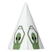 Alien-Herz-Pose Partyhütchen (Rückseite)