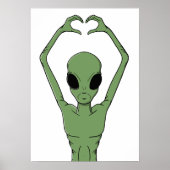 Alien-Herz-Pose Poster (Vorne)