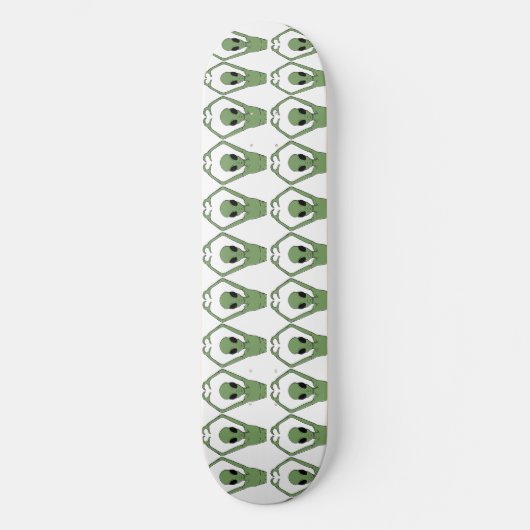 Alien-Herz-Pose Skateboard (Vorderseite)