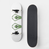 Alien-Herz-Pose Skateboard (Vorderseite)
