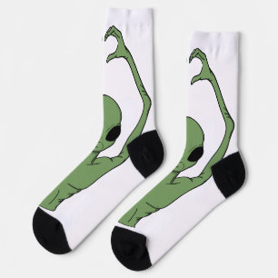 Alien-Herz-Pose Socken