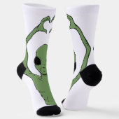 Alien-Herz-Pose Socken (Gewinkelt)