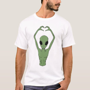 Alien-Herz-Pose T-Shirt