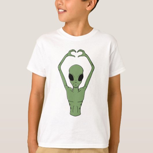 Alien-Herz-Pose T-Shirt (Vorderseite)