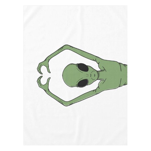 Alien-Herz-Pose Tischdecke (Vorderseite)