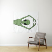 Alien-Herz-Pose Wandteppich (Beispiel (Horizontal))