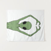 Alien-Herz-Pose Wandteppich (Vorderseite (Horizontal))