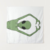 Alien-Herz-Pose Wandteppich (Vorderseite (Horizontal))