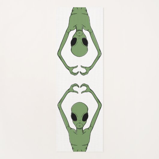 Alien-Herz-Pose Yogamatte (Vorderseite)