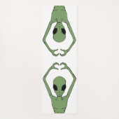 Alien-Herz-Pose Yogamatte (Rückseite)