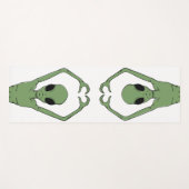 Alien-Herz-Pose Yogamatte (Vorderseite (Horizontal))