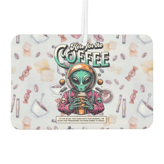 Alien hier für den Kaffee Autolufterfrischer (Rückseite)