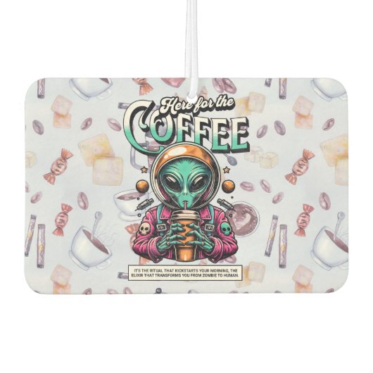Alien hier für den Kaffee Autolufterfrischer (Vorderseite)