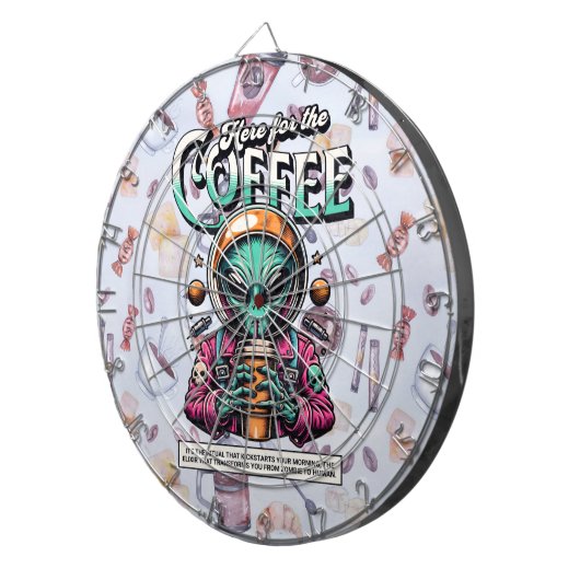 Alien hier für den Kaffee Dartscheibe (Vorderseite rechts)