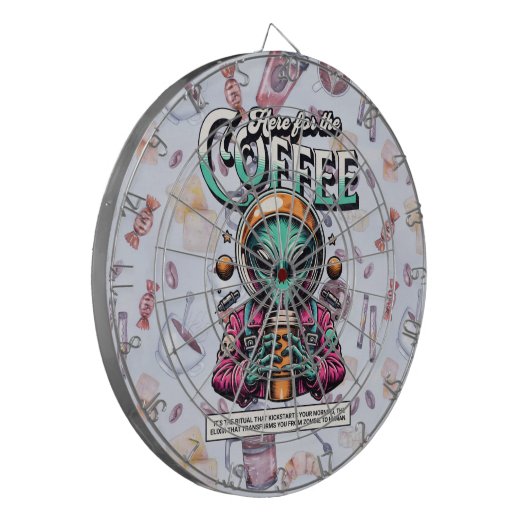 Alien hier für den Kaffee Dartscheibe (Vorderseite Links)
