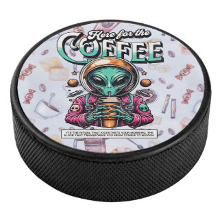 Alien hier für den Kaffee Eishockey Puck