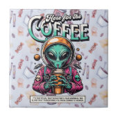 Alien hier für den Kaffee Fliese (Vorderseite)