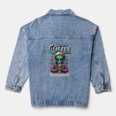 Alien hier für den Kaffee Jeansjacke (Rückseite)