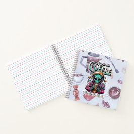 Alien hier für den Kaffee Notizblock