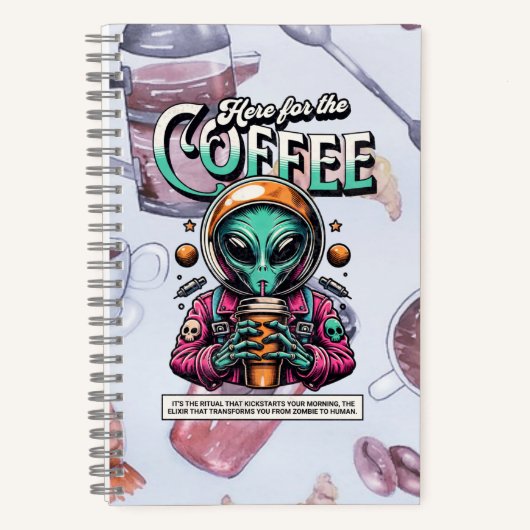 Alien hier für den Kaffee Notizblock (Vorderseite)
