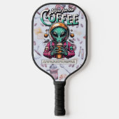 Alien hier für den Kaffee Pickleball Schläger (Vorderseite)