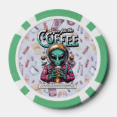 Alien hier für den Kaffee Pokerchips (Rückseite)