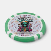 Alien hier für den Kaffee Pokerchips (Einzeln)